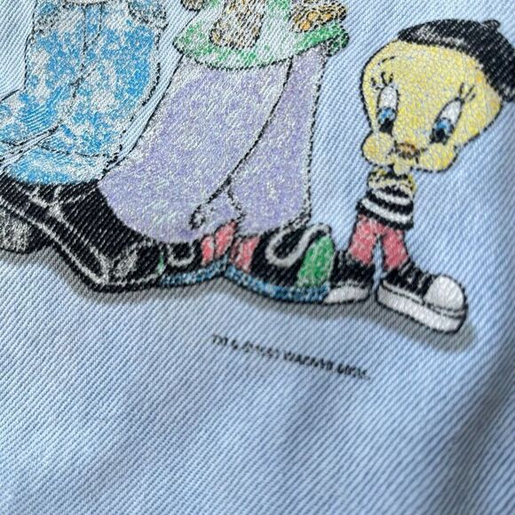 Vintage 1993 Jerry Leigh Looney Tunes Jean Shorts High Rise M - Picture 9 of 12